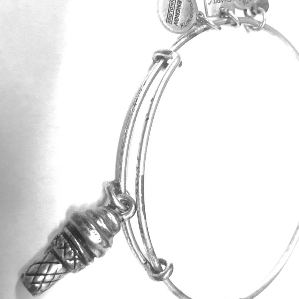 Alex and Ani silver ice cream bangle- retired